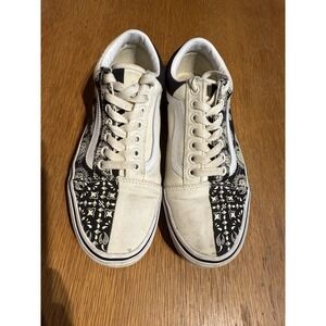 Vans Old Skool Bandana Patchwork Shoes‎ Men's 6.5 Womens 8 Black White